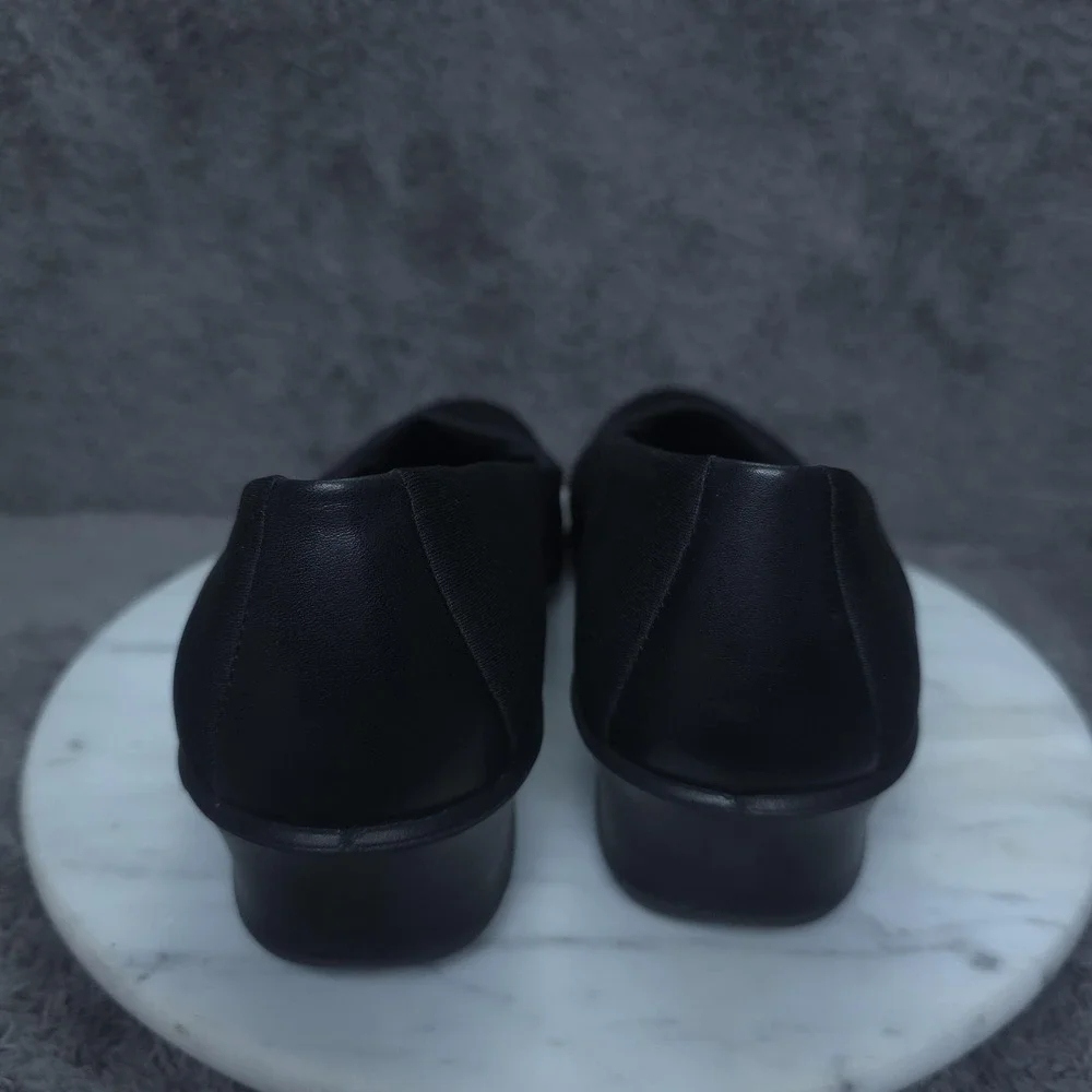 ECCO Shoes Womens Size 10 Black Fabric Slip On Flats Comfort Walking Casual